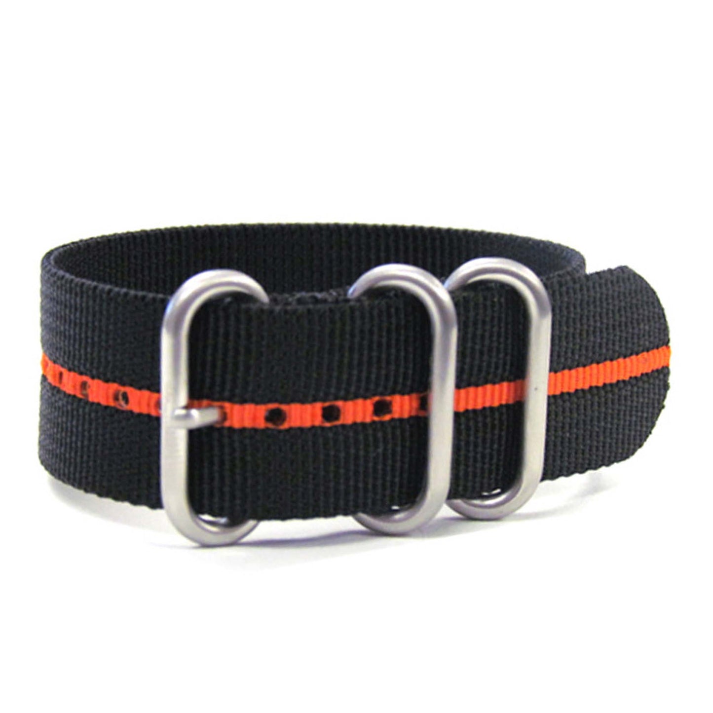 Black-Striped Z3™ | One-Piece | Nylon | Orange Stripe | Brushed Hardware