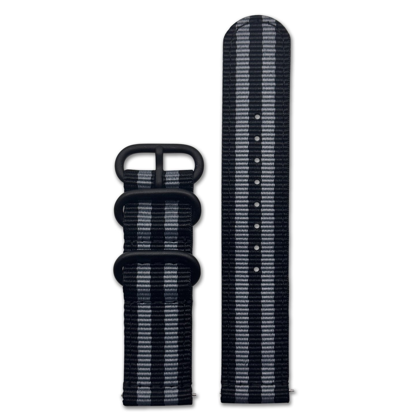 Quick Release Watch Band | 3-Ring | Nylon | Two-Piece | Classic Bond | PVD Hardware