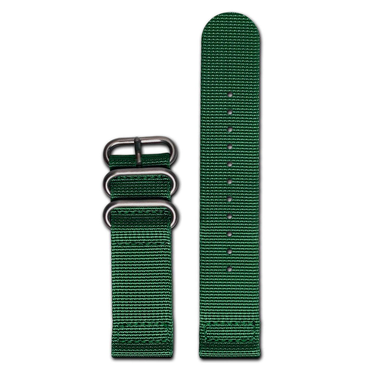 Grass Green Z3™ Two-Piece Ballistic Nylon Watch Strap w/ Brushed SS Hardware