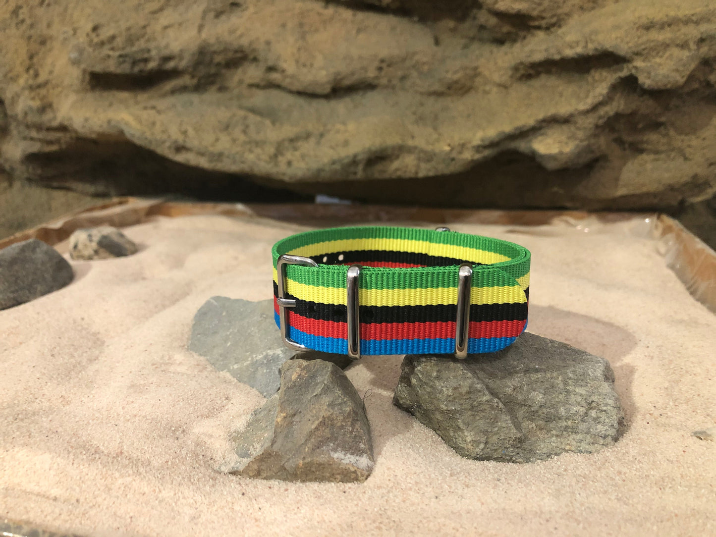 Connection II | Green & Yellow & Black & Red & Blue | One-Piece | Nylon | Polished Hardware