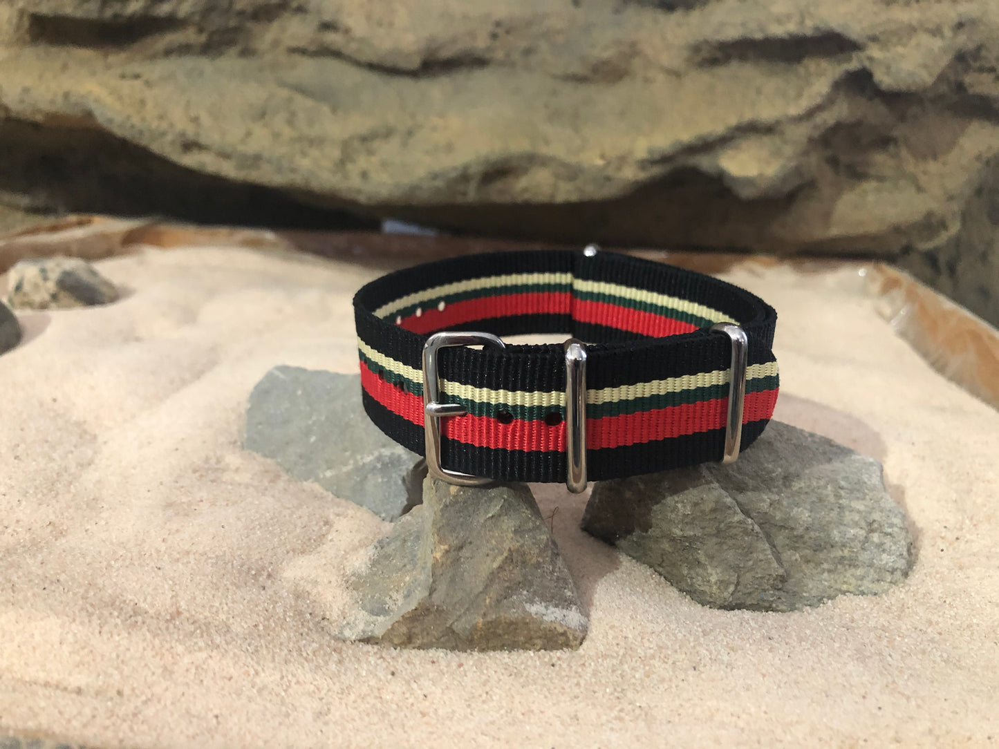 Major Ballistic Nylon Watch Strap w/ Polished Hardware 20mm