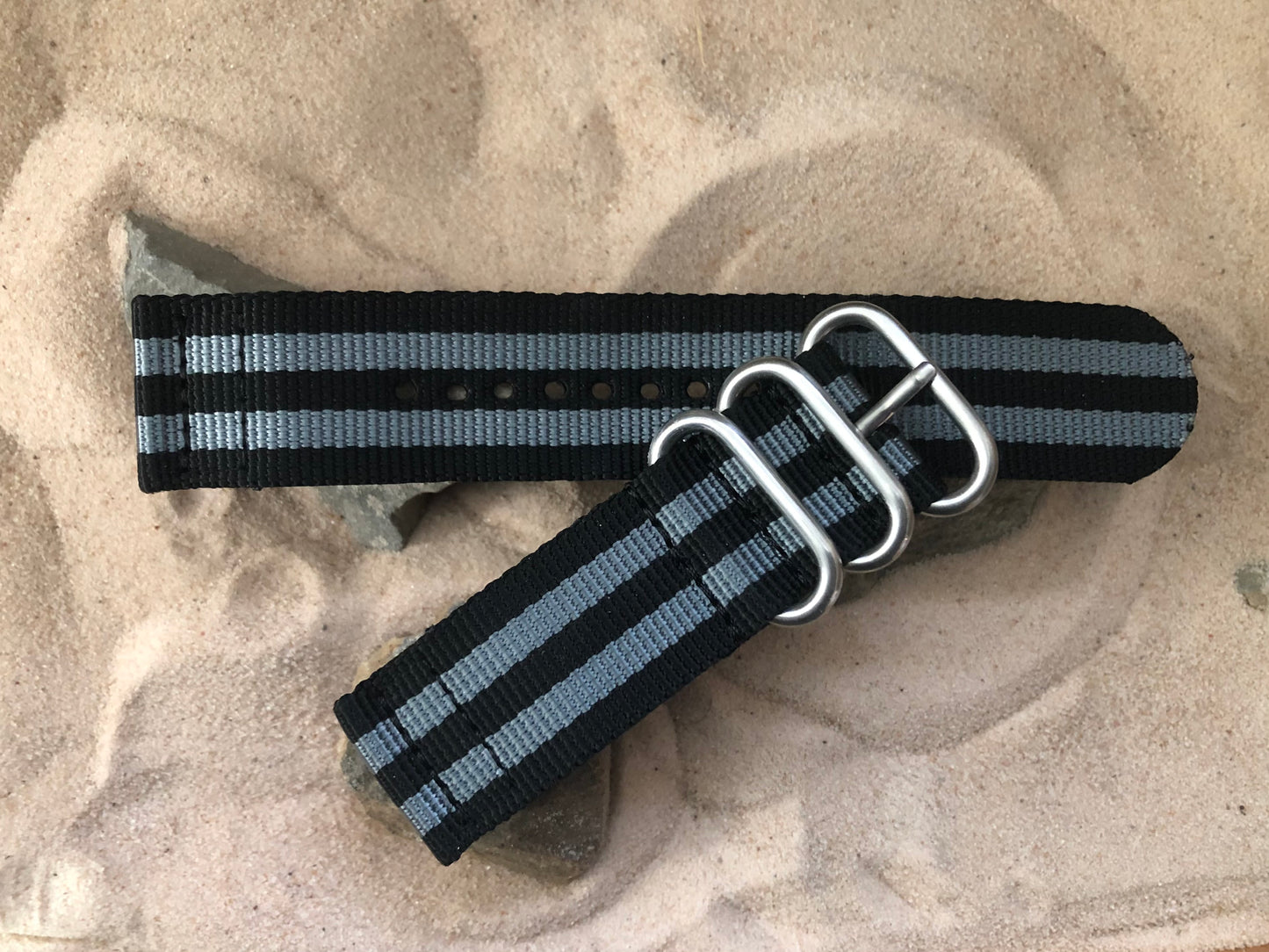 Black Ops II Z3™ Two-Piece Ballistic Nylon Watch Strap w/ Brushed Hardware 24mm