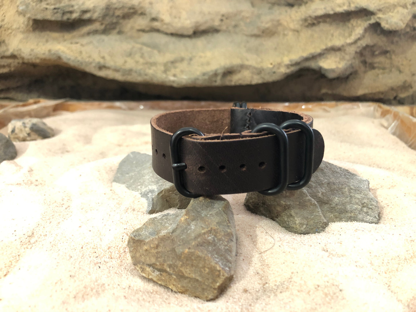 The Colt Z5™ Leather Ballistic Nylon Watch Strap w/ PVD Hardware 20mm
