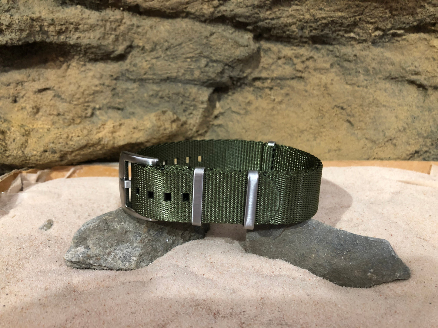 Infantry | Olive Green | One-Piece | Seatbelt | Brushed Hardware