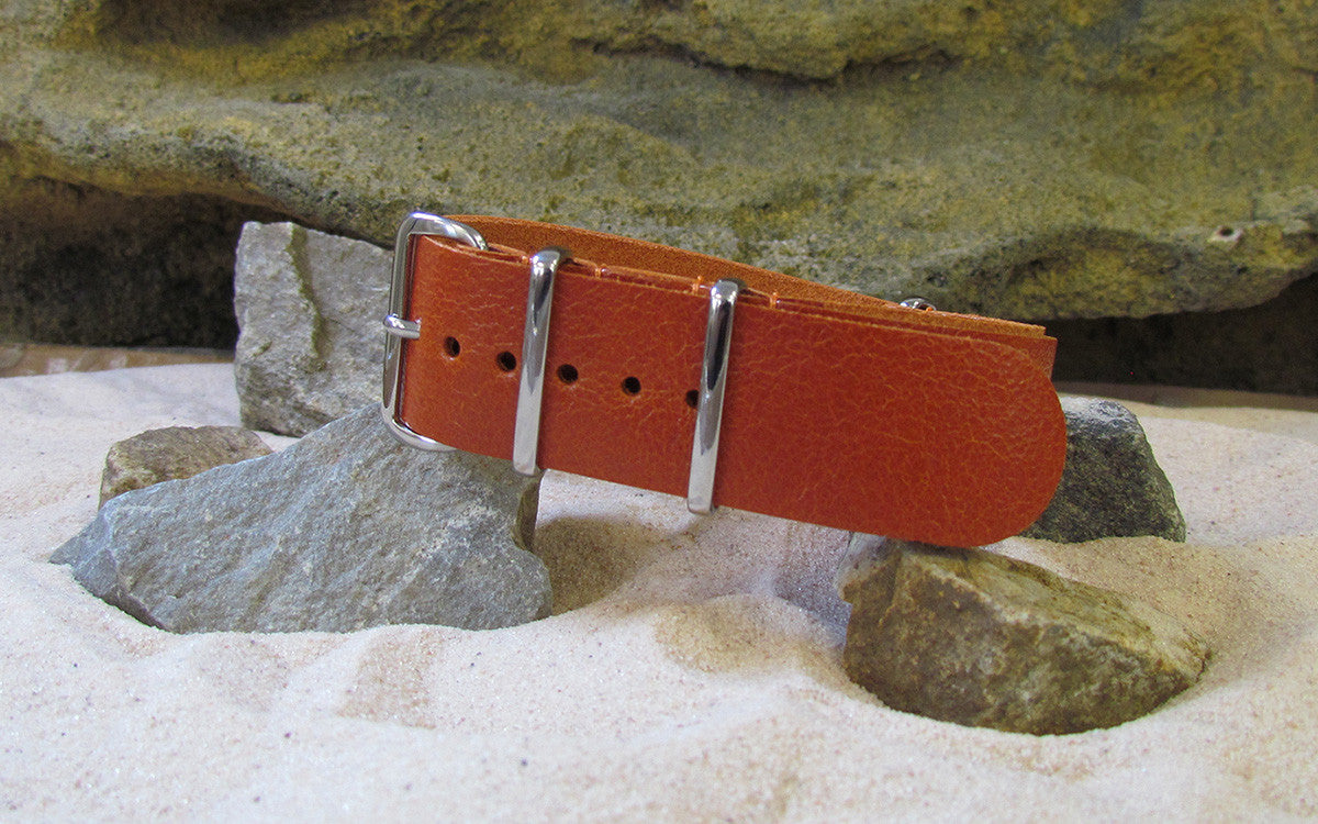 Longhorn | Orange Brown | One-Piece | Leather | Polished Hardware