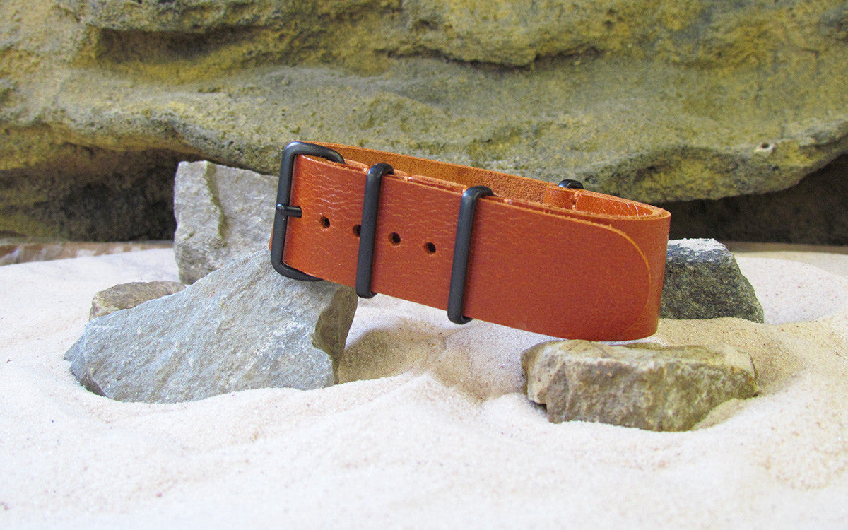 Longhorn | Orange Brown | One-Piece | Leather | PVD Hardware
