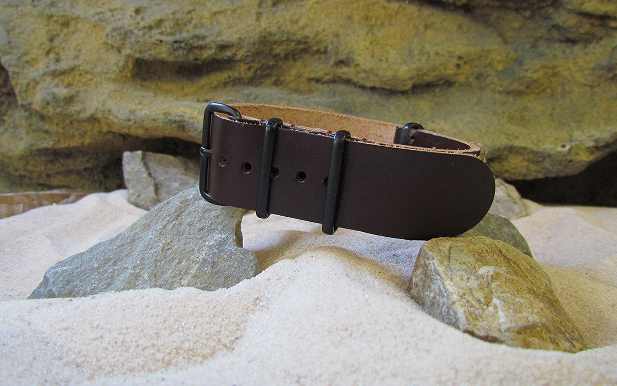 Colt | Burgundy Brown | One-Piece | Leather | PVD Hardware