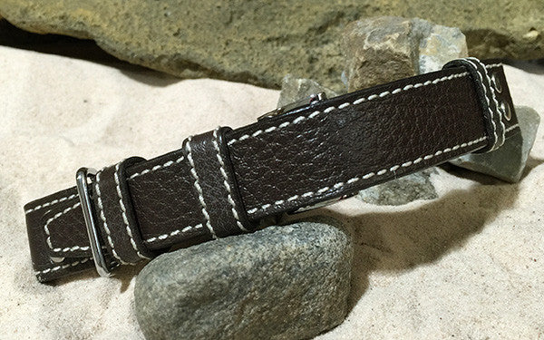 Aviator VII | Mocha | One-Piece | Buffalo Leather | Polished Hardware