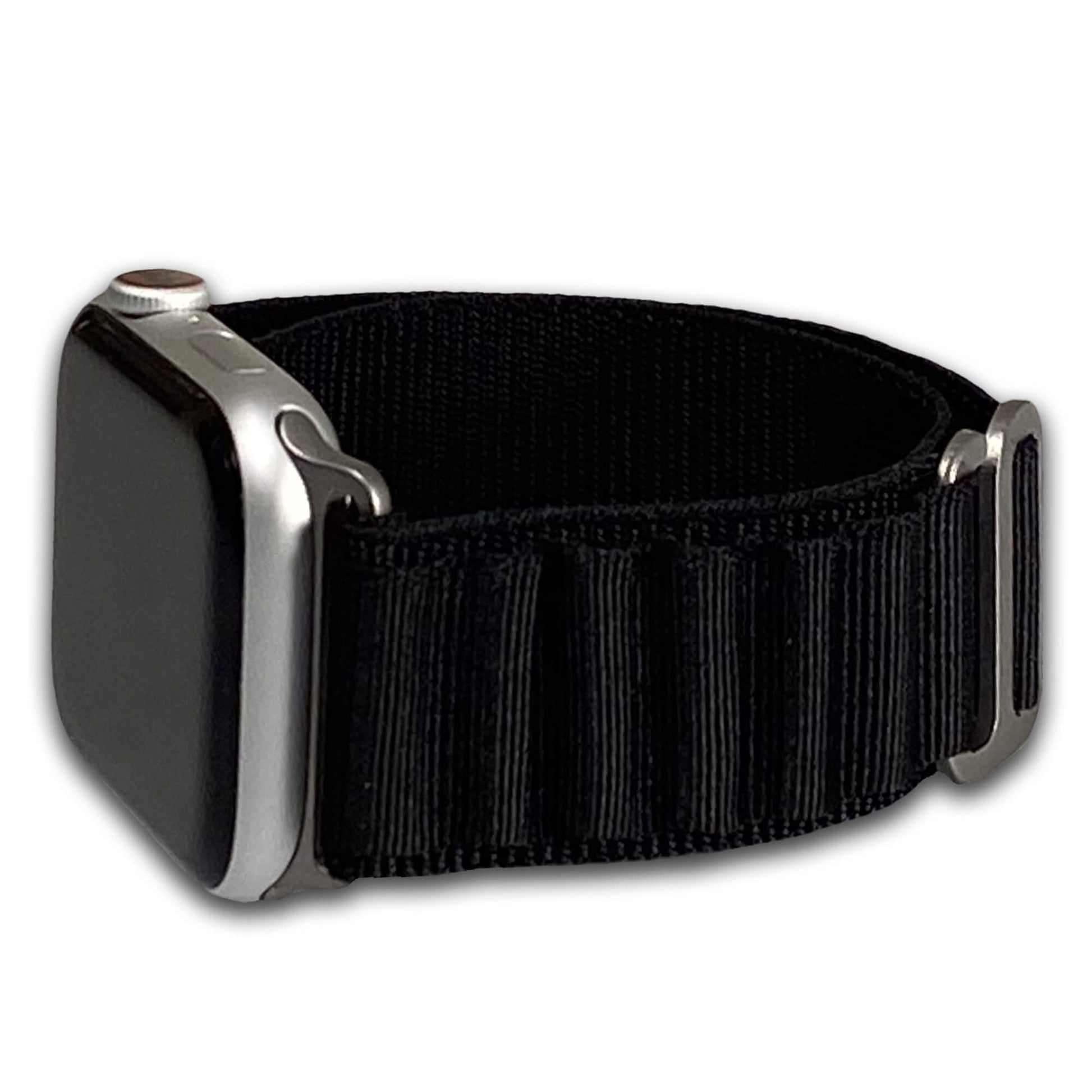 Black Alpine Loop Nylon Watch Band Compatible with Apple Watch