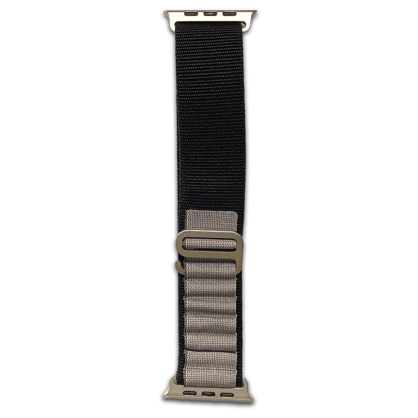 Black-Grey Alpine Loop Nylon Watch Band Compatible with Apple Watch