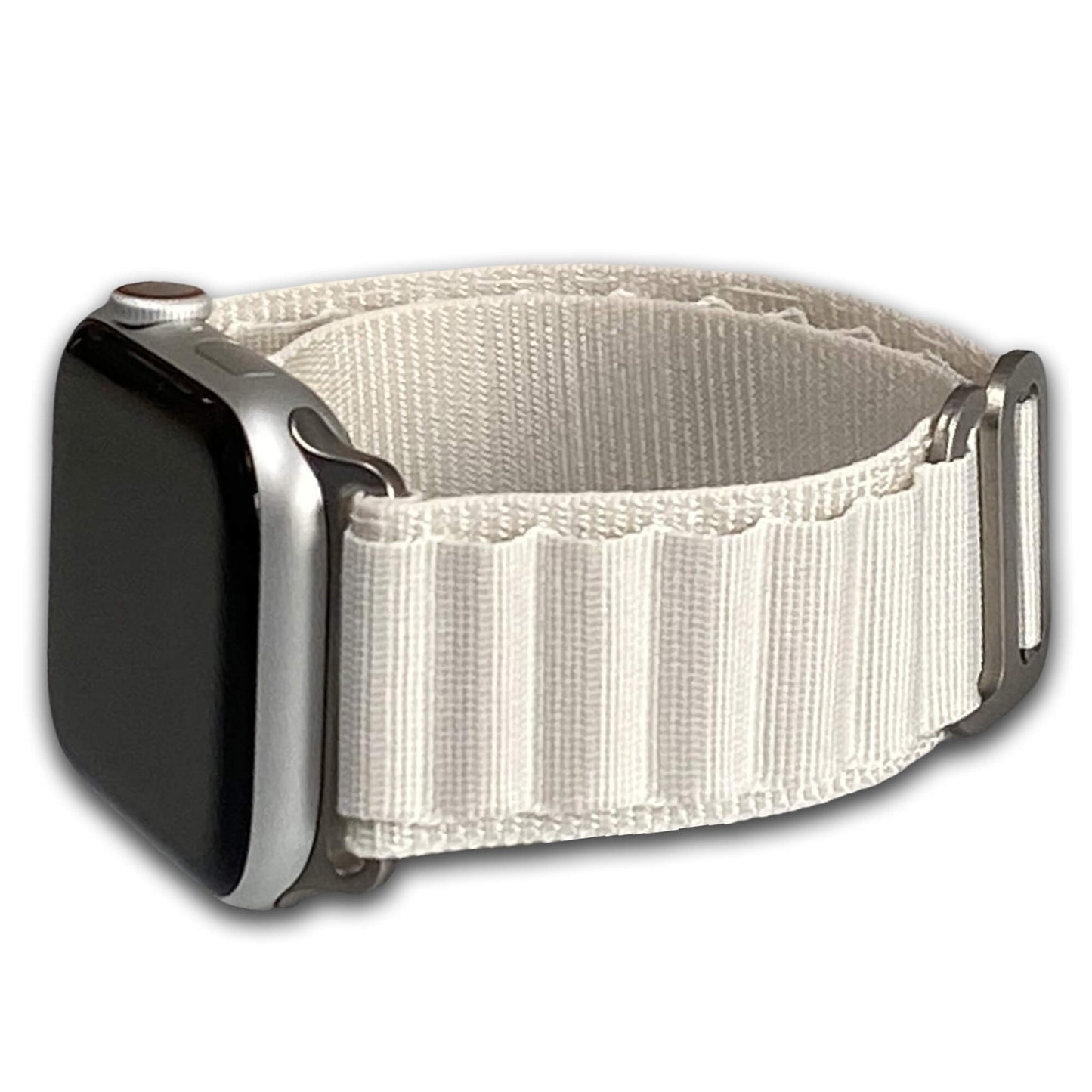 White Alpine Loop Nylon Watch Band Compatible with Apple Watch