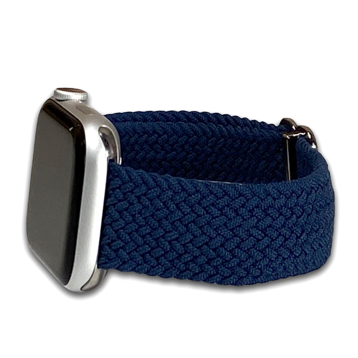 Navy Braided Weave Nylon Watch Band Compatible with Apple Watch