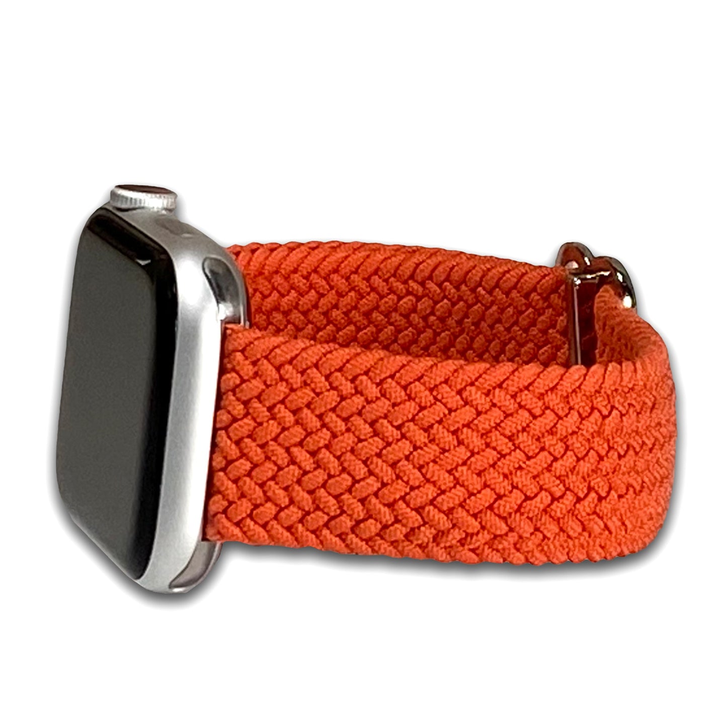 Orange Braided Weave Nylon Watch Band Compatible with Apple Watch
