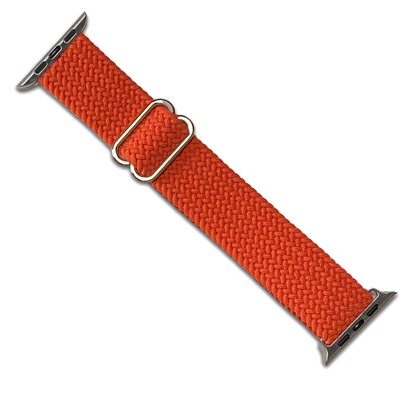 Orange Braided Weave Nylon Watch Band Compatible with Apple Watch