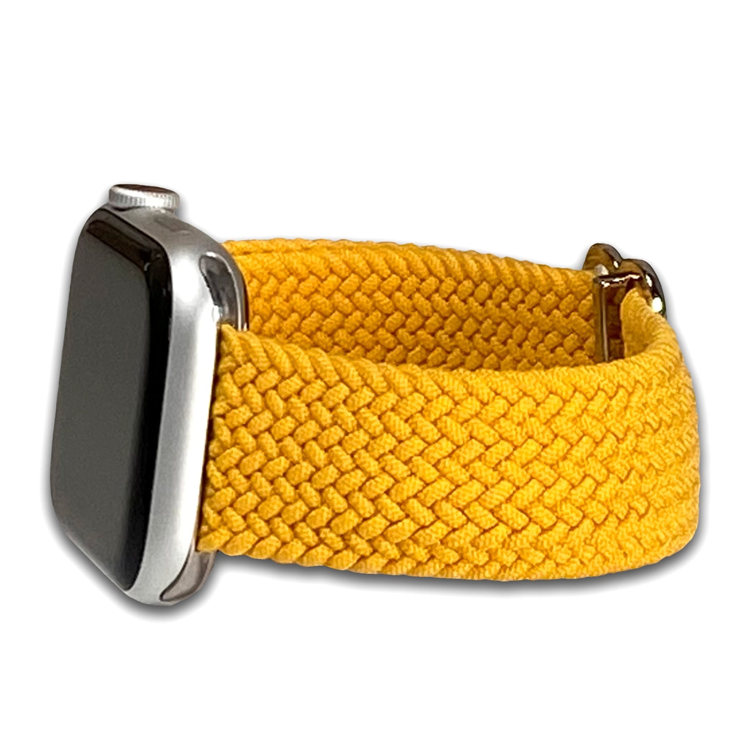 Yellow Braided Weave Nylon Watch Band Compatible with Apple Watch