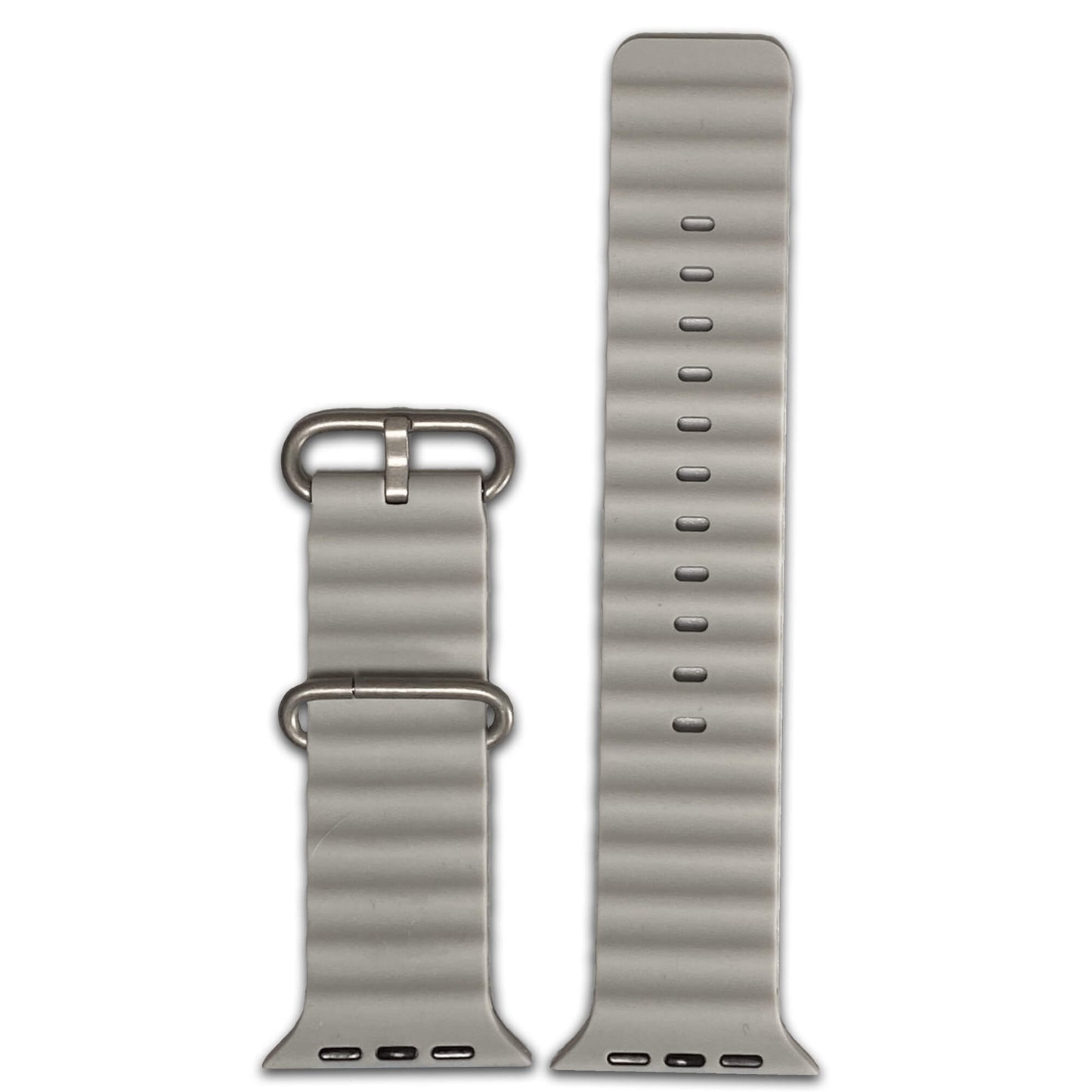 Grey Ocean Style Silicone Apple Watch Band
