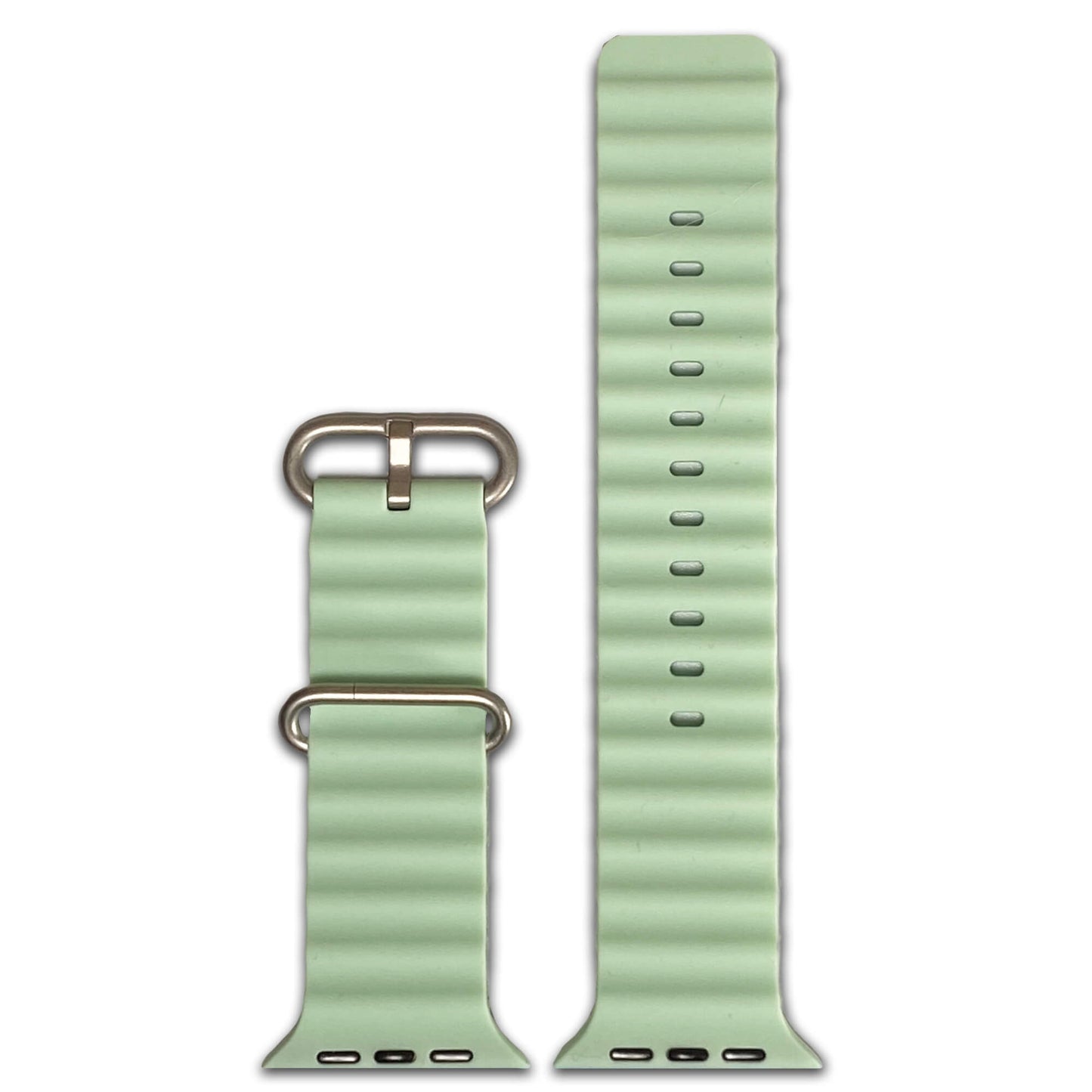 Light Green Ocean Style Silicone Apple Watch Band