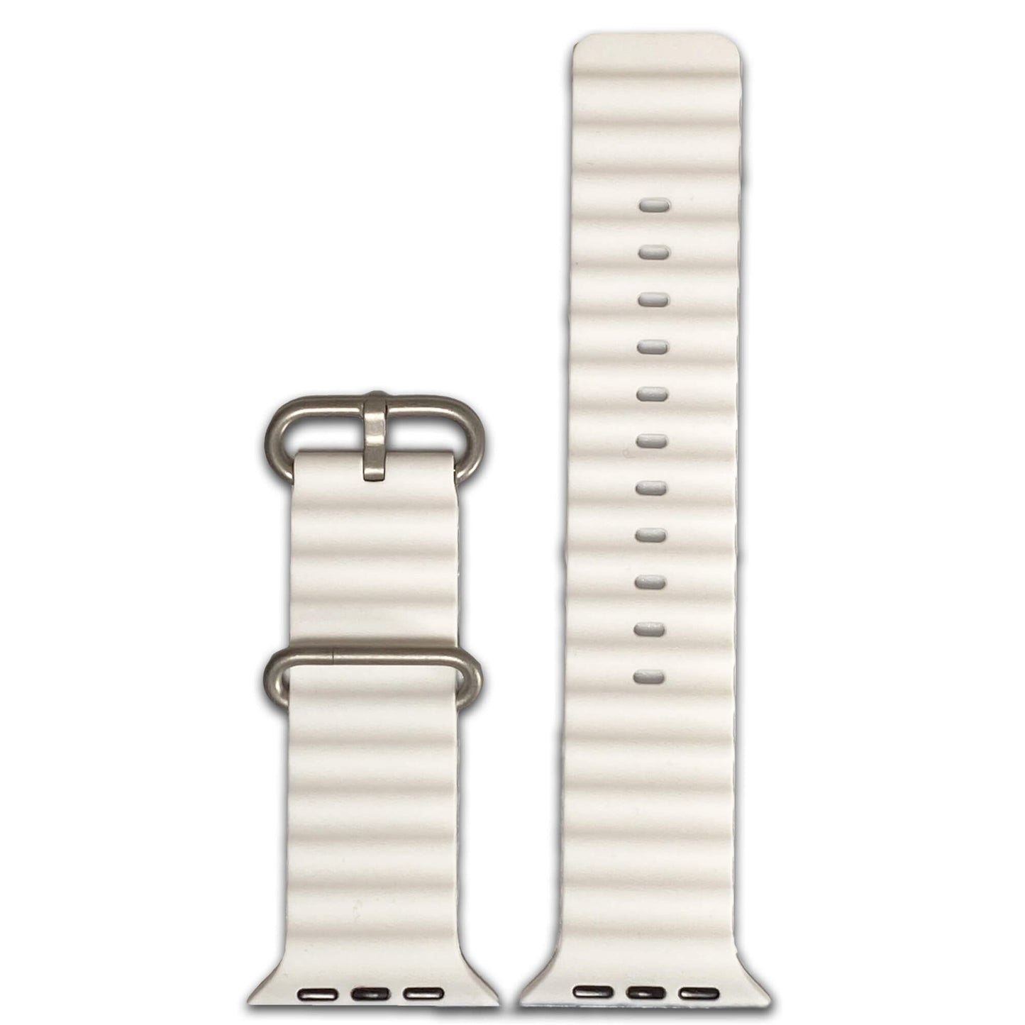 White Ocean Style Silicone Apple Watch Band