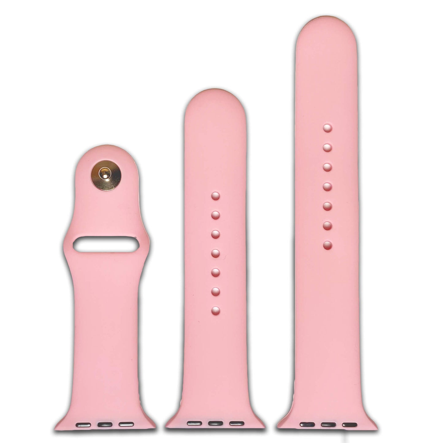 Bright Pink Two Piece Silicone Apple Watch Band