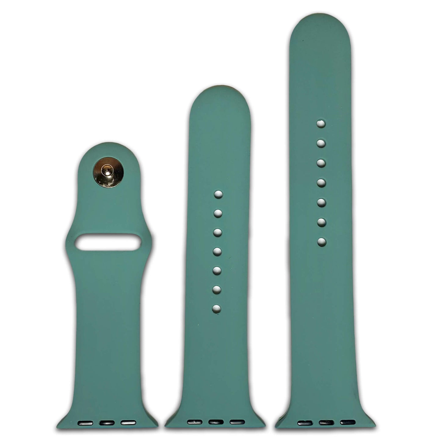 Pine Green Two Piece Silicone Apple Watch Band