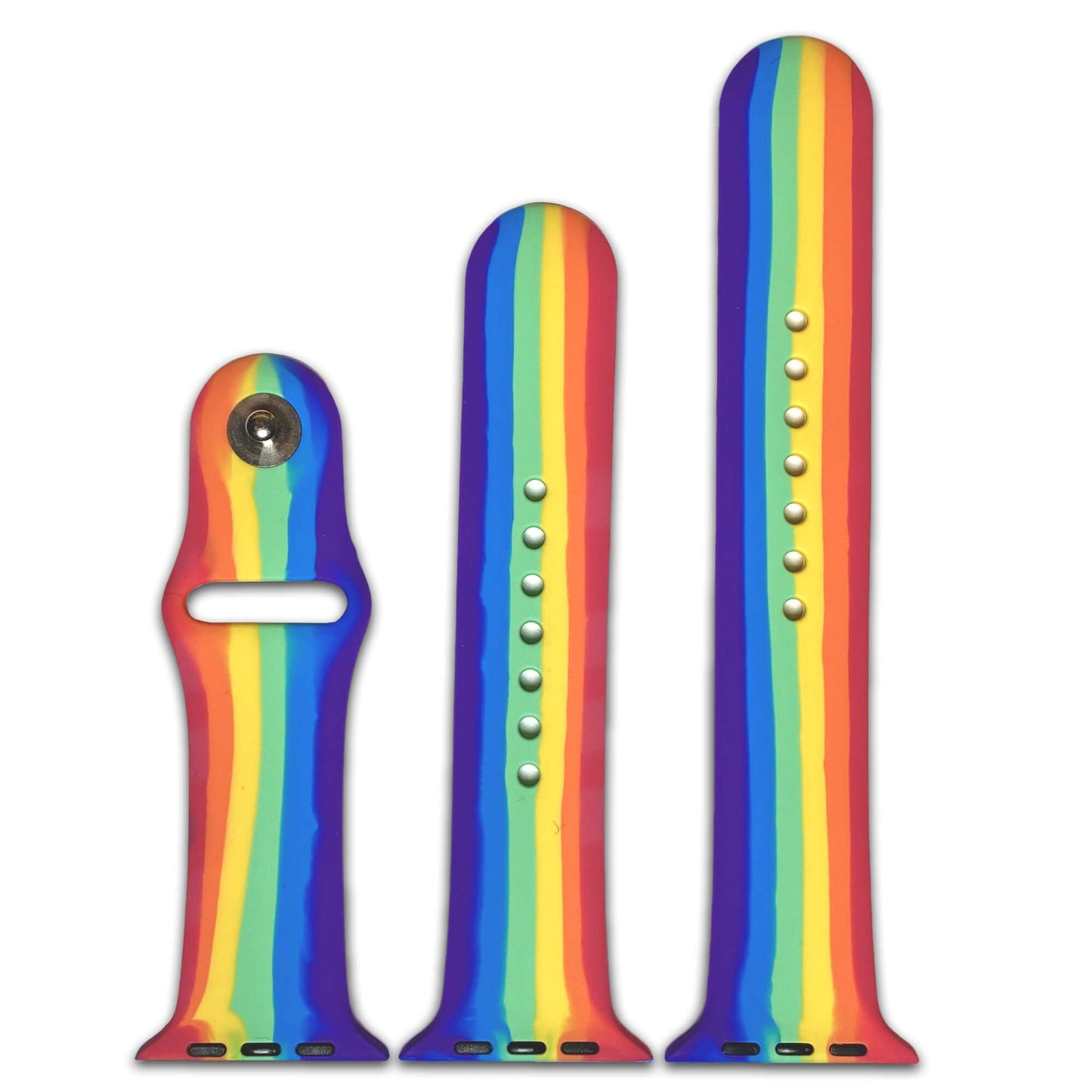 Rainbow Two Piece Silicone Apple Watch Band