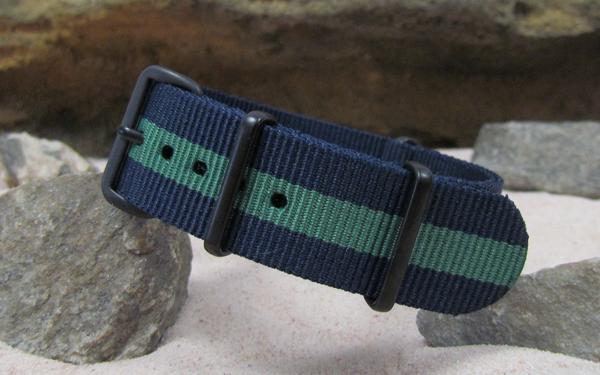 Aurora | Navy & Green | One-Piece | Nylon | PVD Hardware