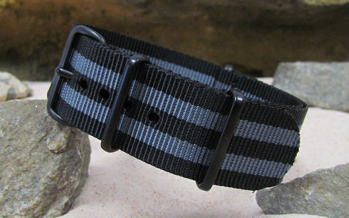 Black-Ops II XL | Black & Gray | One-Piece | Nylon | PVD Hardware