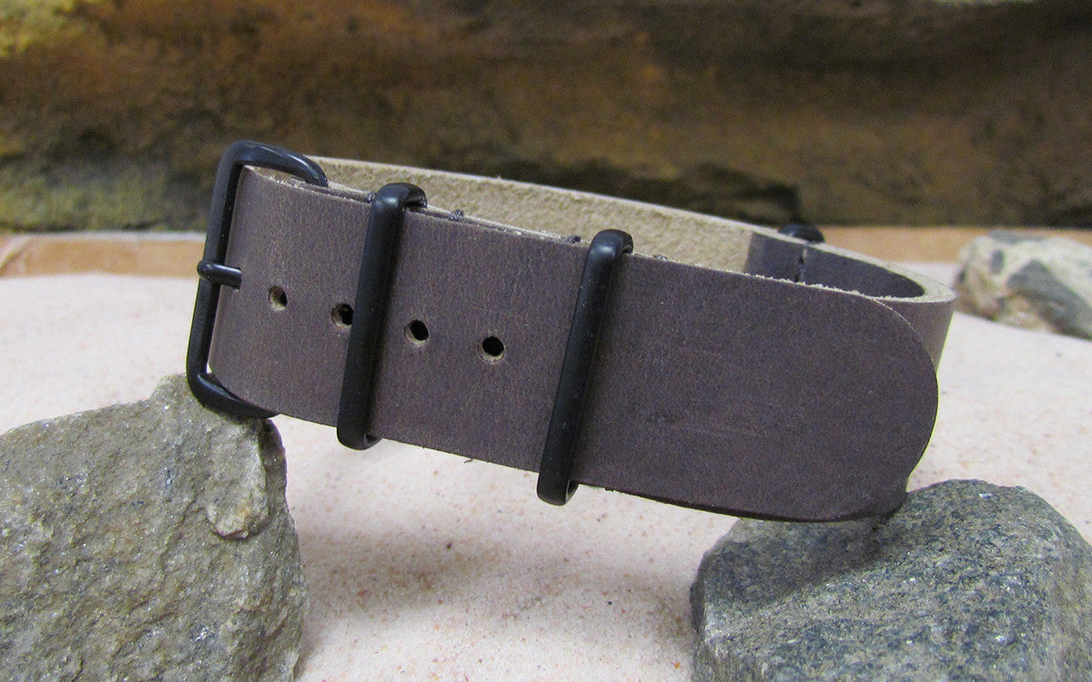 Cowhide | Distressed Gray & Brown | One-Piece | Leather | PVD Hardware