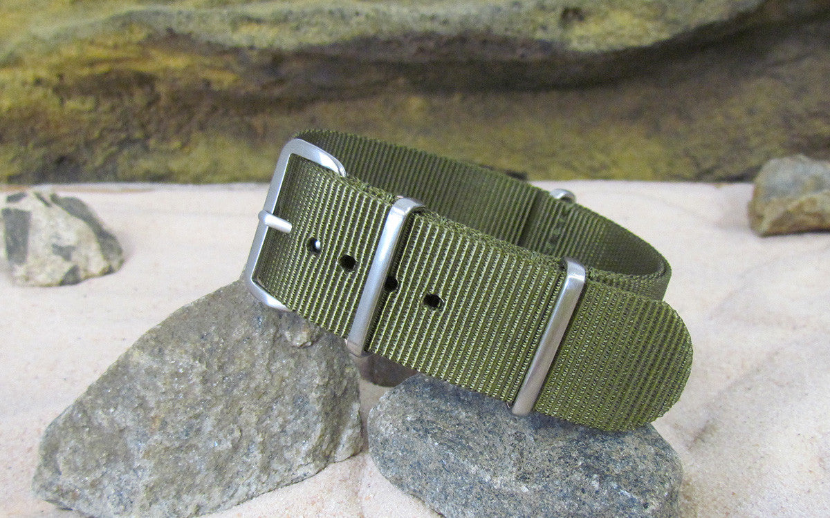 Brigade Olive Green | One-Piece | Nylon | Brushed Hardware