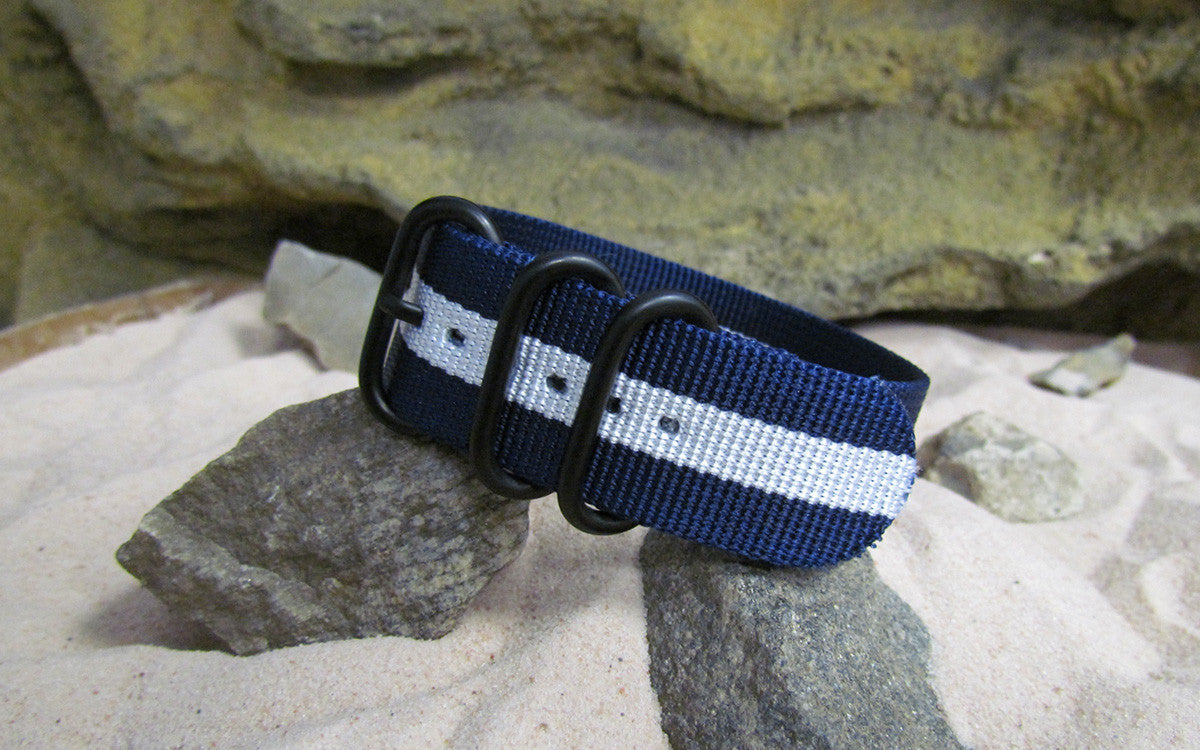 Gentleman Z3™ | Navy & White | One-Piece | Nylon | PVD Hardware