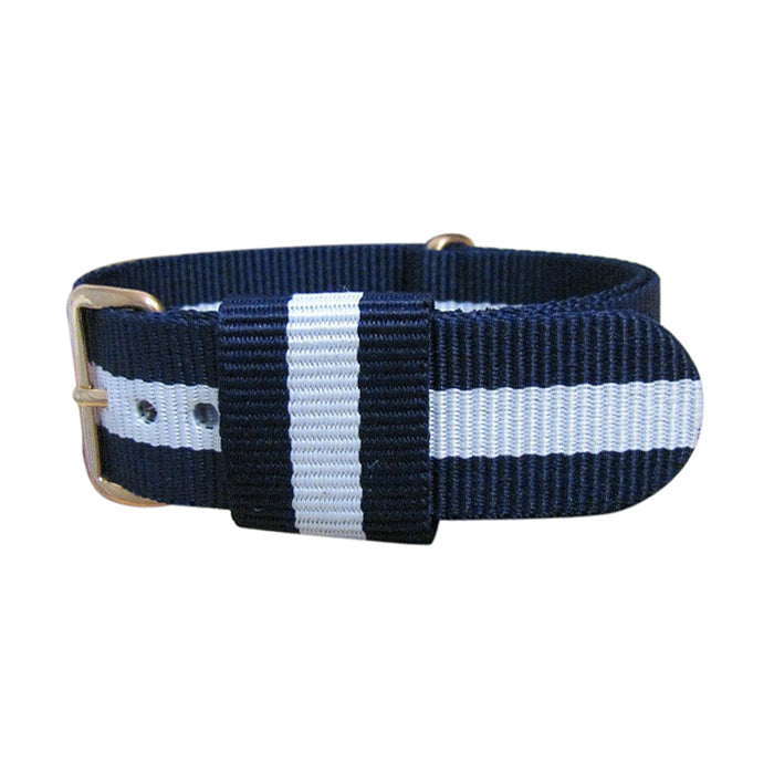 Gentleman RAF Military Style Watch Strap w/ Rose Gold Hardware