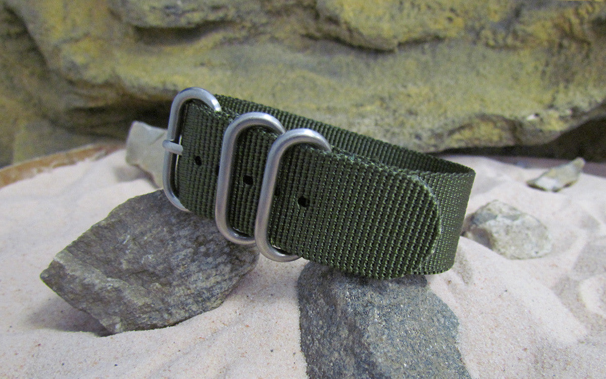 Infantry Z3™ | Olive Green | One-Piece | Nylon | Brushed Hardware