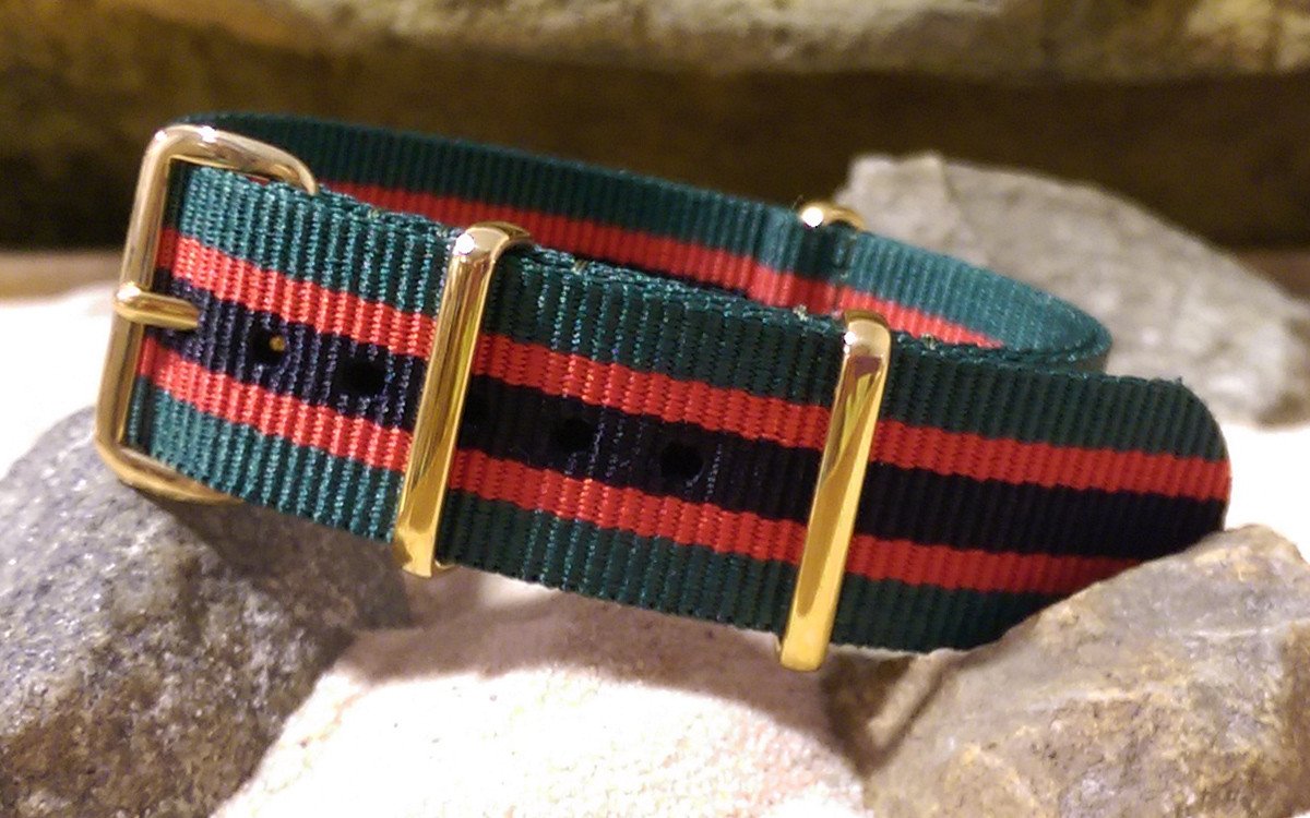 Lumberjack | Dark Green & Red & Black | One-Piece | Nylon | Gold Hardware