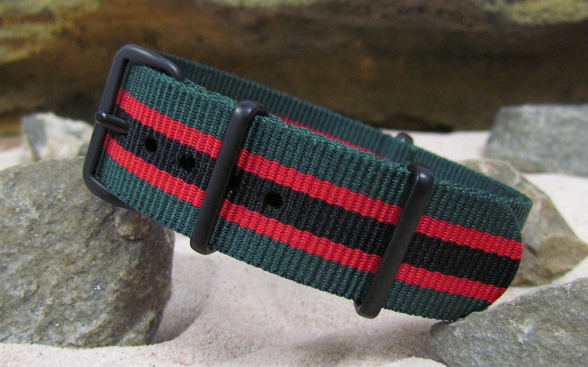 Lumberjack | Dark Green & Red & Black | One-Piece | Nylon | PVD Hardware