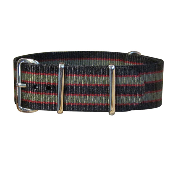 MI6 Bond Ballistic Nylon Watch Strap w/ Polished Hardware