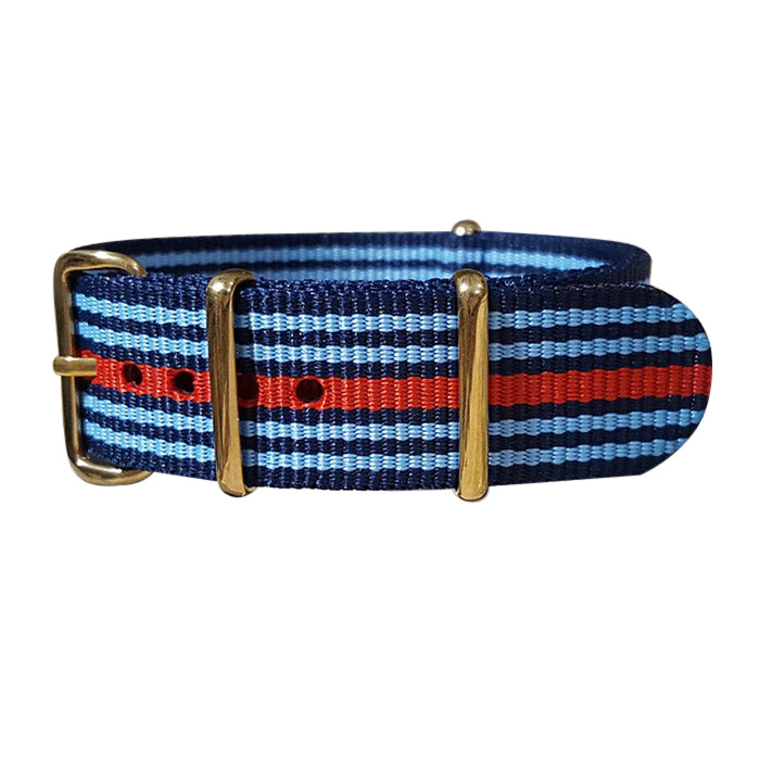 Martini Ballistic Nylon Watch Strap w/ Gold Hardware