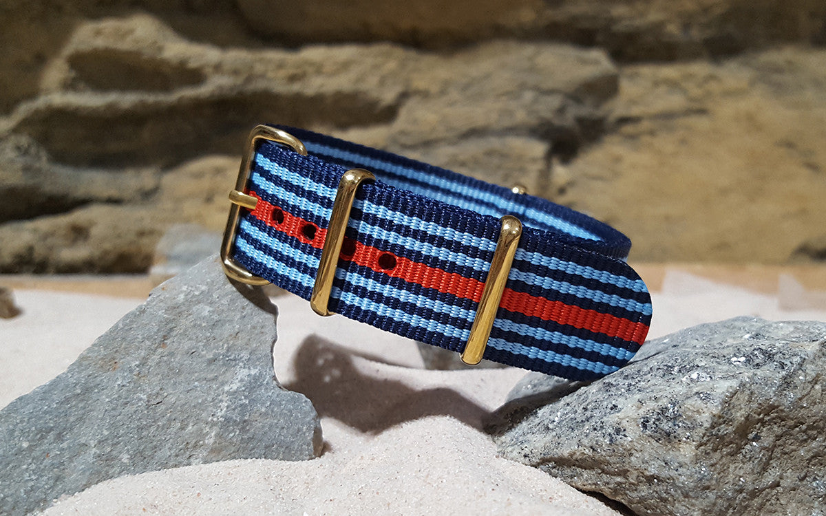 Martini | Navy & Red & Blue | One-Piece | Nylon | Gold Hardware