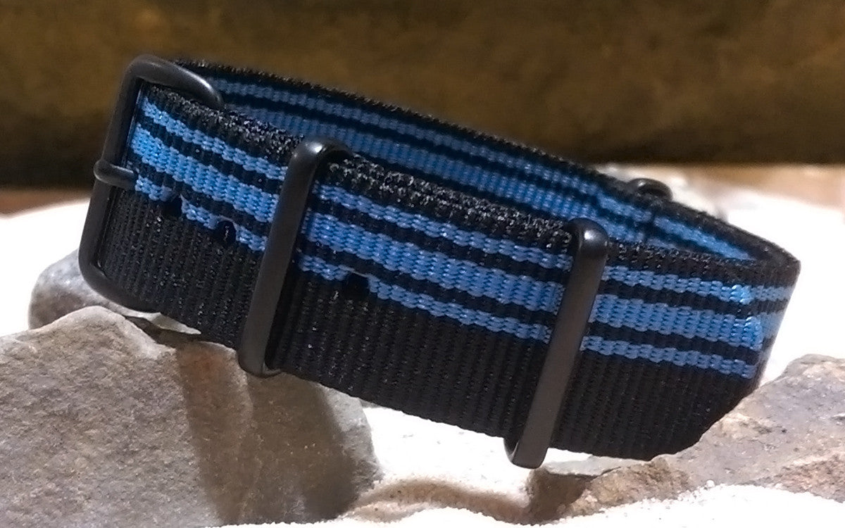Moto Italia v.B2 | Black & Blue | One-Piece | Nylon | PVD Hardware