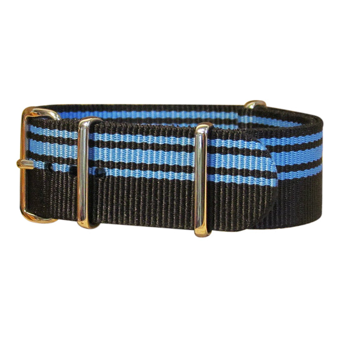 Moto Italia v.B2 Ballistic Nylon Watch Strap w/ Polished Hardware 20mm