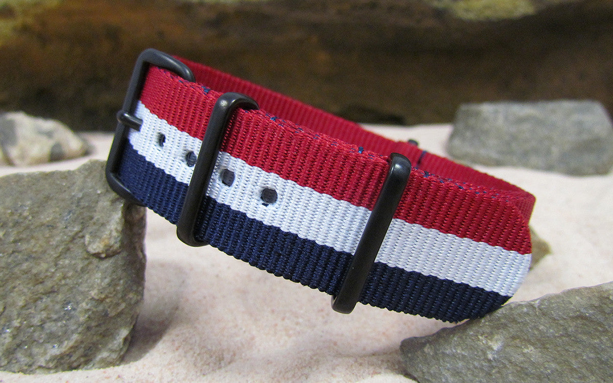 Patriot | Red & White & Blue | One-Piece | Nylon | PVD Hardware