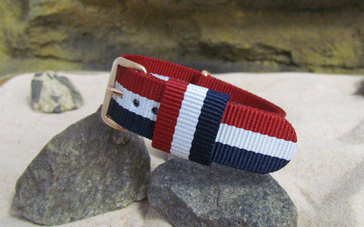 Patriot RAF | Red & White & Blue | One-Piece | Nylon | Rose Gold Hardware