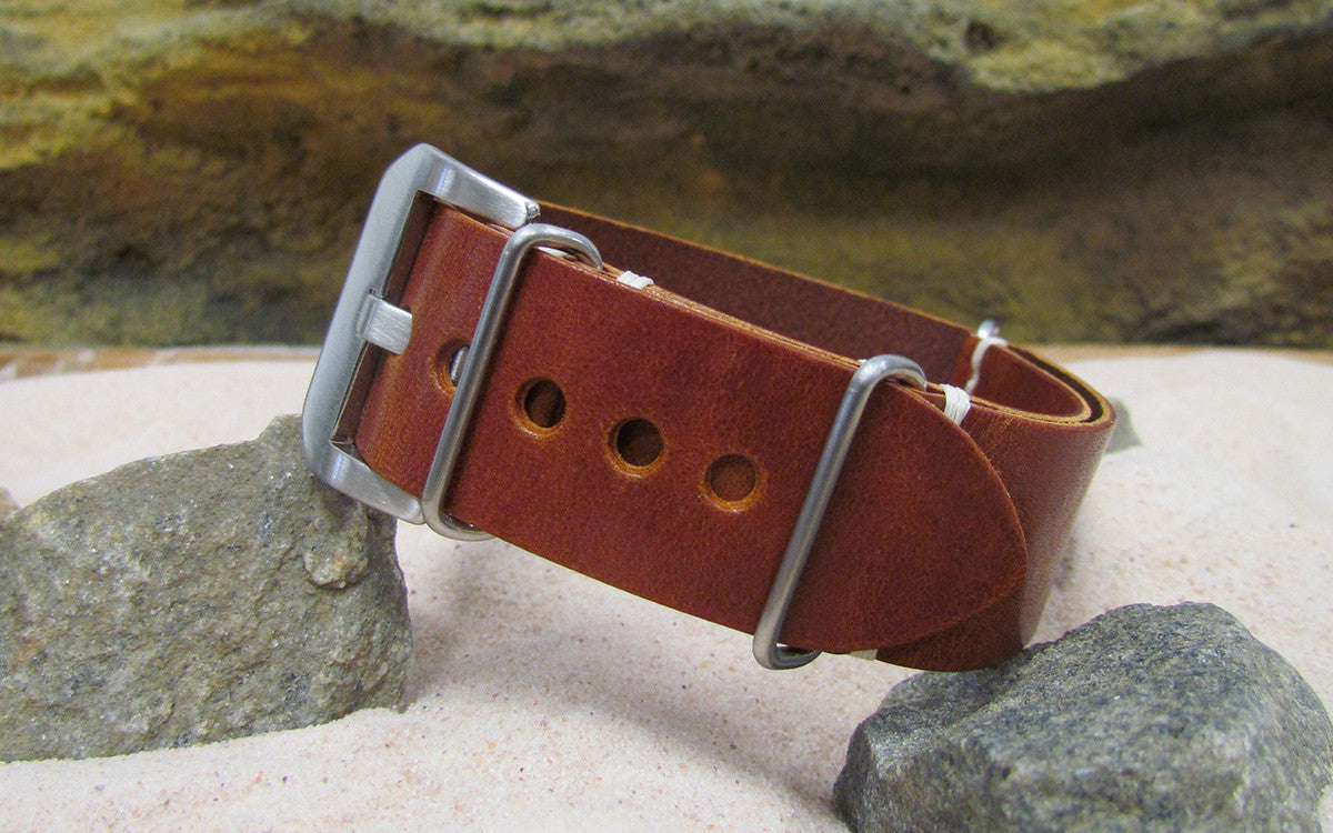 Italian Leather | Red Oak | One-Piece | Brushed Hardware