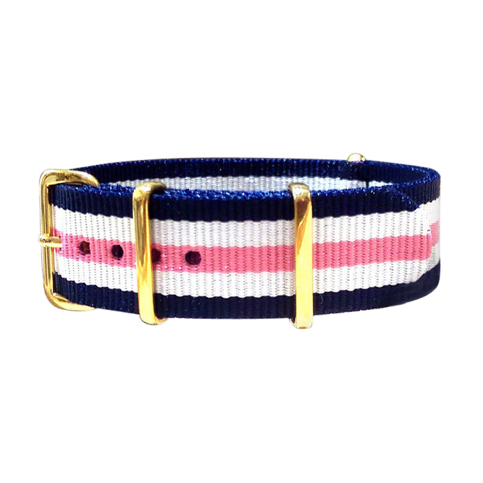 Rosie Ballistic Nylon Watch Strap w/ Gold Hardware