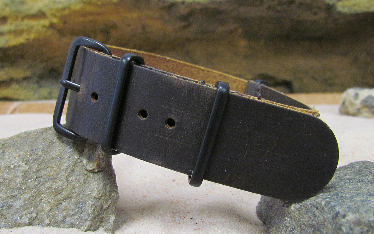 Stagecoach II | Deep Brown | One-Piece | Leather | PVD Hardware