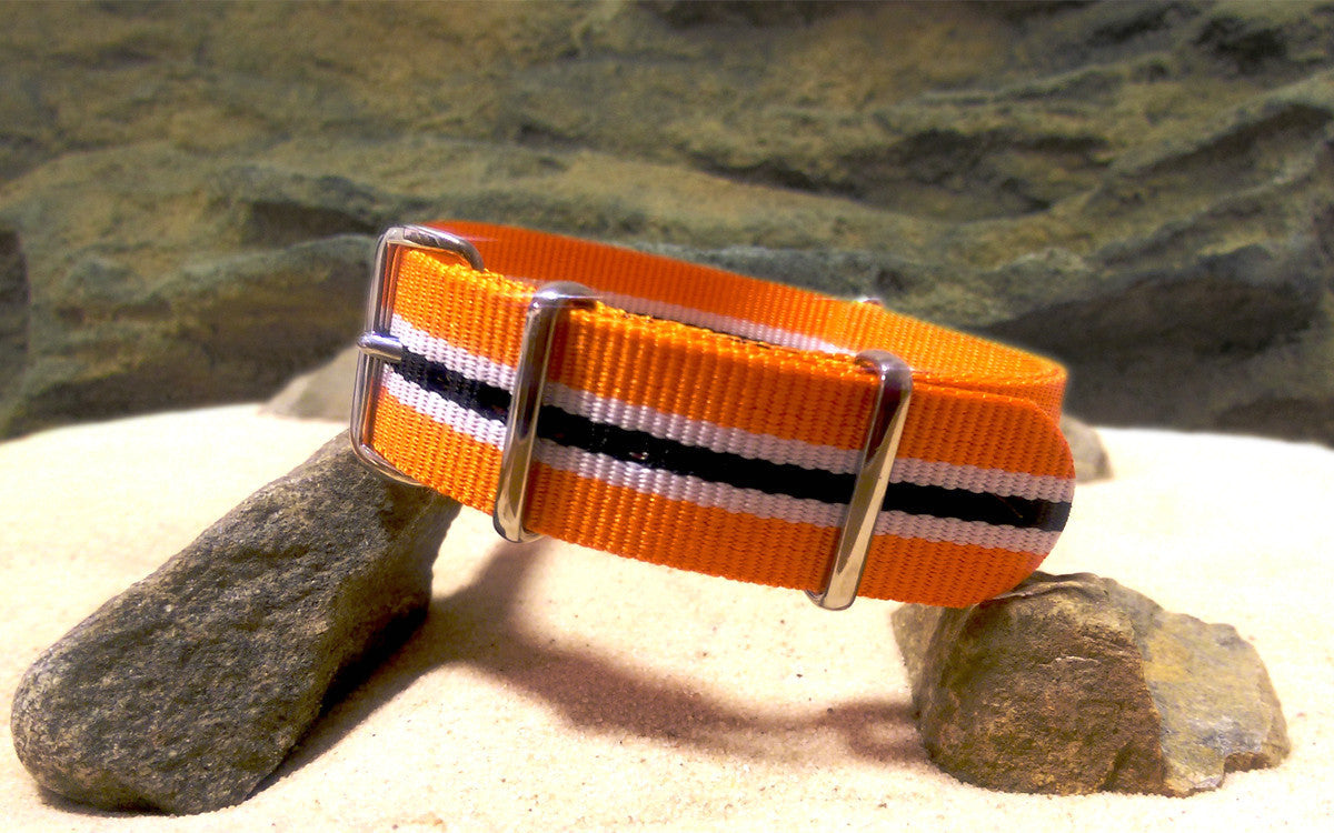 Flare | Orange, White, & Black | One-Piece | Nylon | Polished Hardware