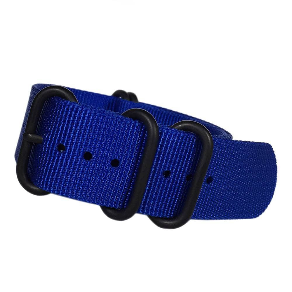 Traditional Blue Z5™ Ballistic Nylon Watch Strap w/ PVD Hardware