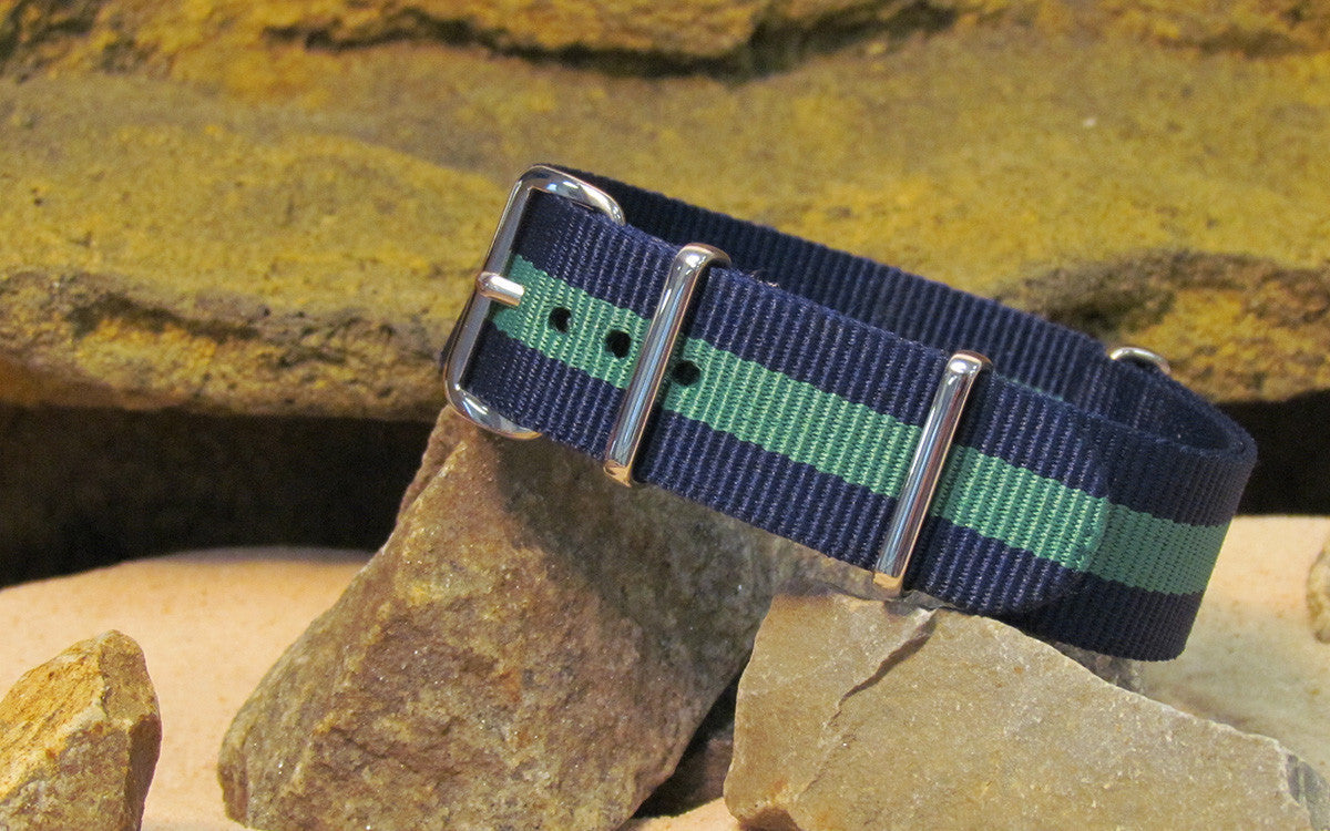 Aurora | Navy & Green | One-Piece | Nylon | Polished Hardware