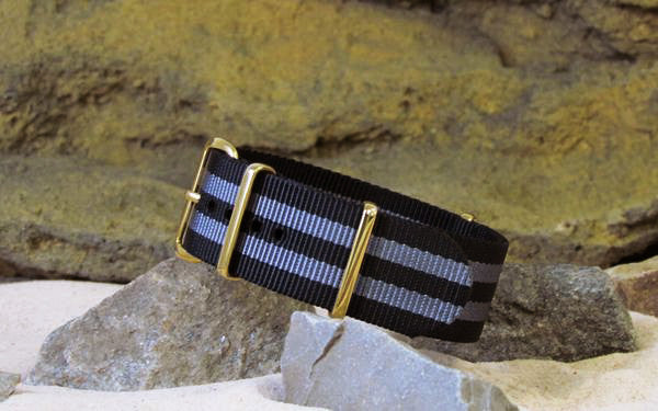 Black-Ops II | Black & Gray | One-Piece | Nylon | Gold Hardware