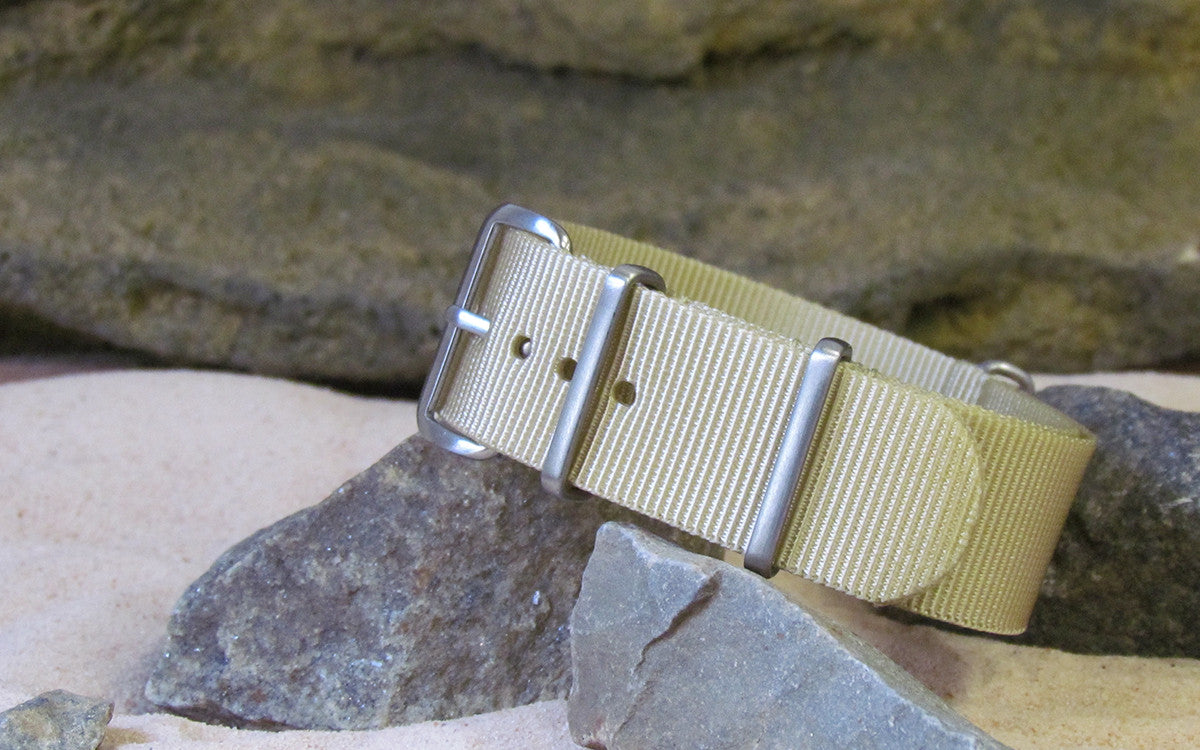 Desert Dweller Ballistic Nylon Watch Strap w/ Brushed Hardware