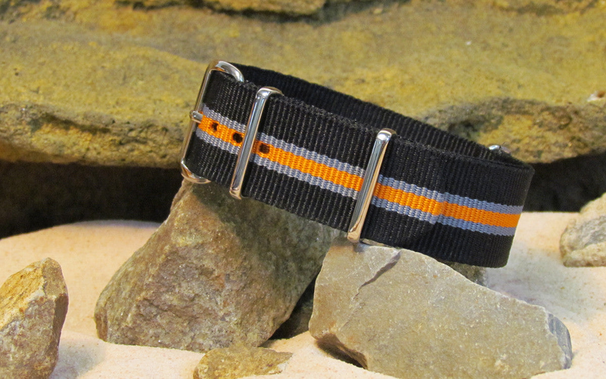 Gamma | Black & Gray & Orange | One-Piece | Nylon | Polished Hardware